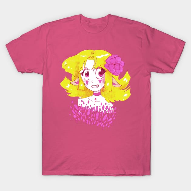 Blonde and Pink Girl T-Shirt by saradaboru